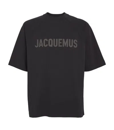 Jacquemus Raglan-sleeve Logo T-shirt In Black
