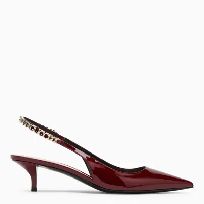 Gucci Rosso Ancora Varnished Leather Signorina Decollete Women In Red