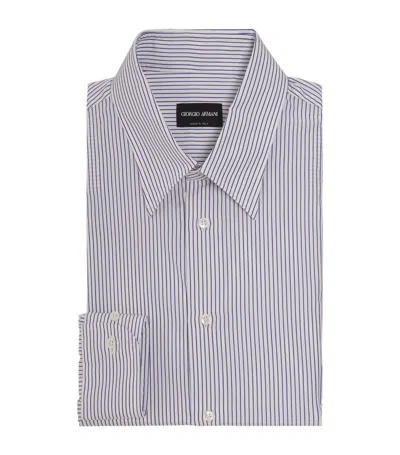 Giorgio Armani Cotton Striped Shirt In White