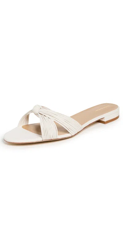 Reformation Peridot Mignon Knot Flat Sandals In White