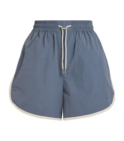 Varley Harmon High-rise Shorts In Blue