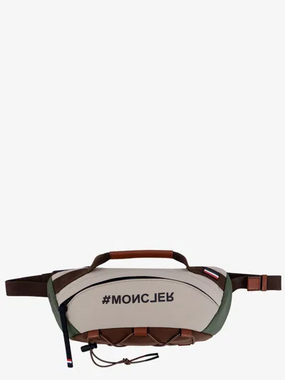 Moncler Logo Belt Bag In Cream
