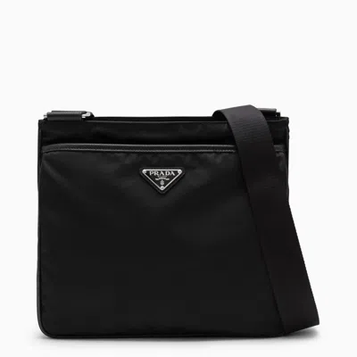 Prada Re-nylon Messenger Bag In Black