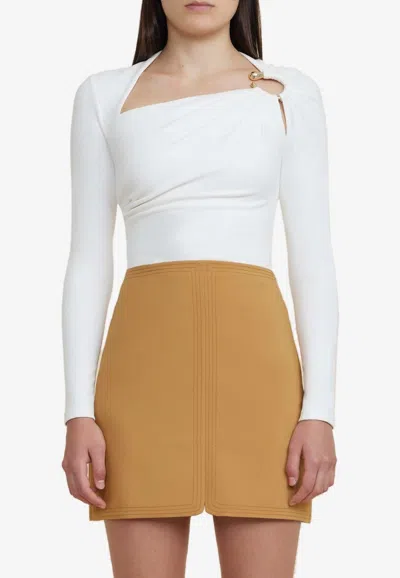 Acler Anderston Asymmetric Top In Ivory