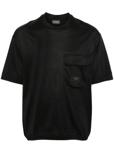 Emporio Armani T-shirts And Polos Black