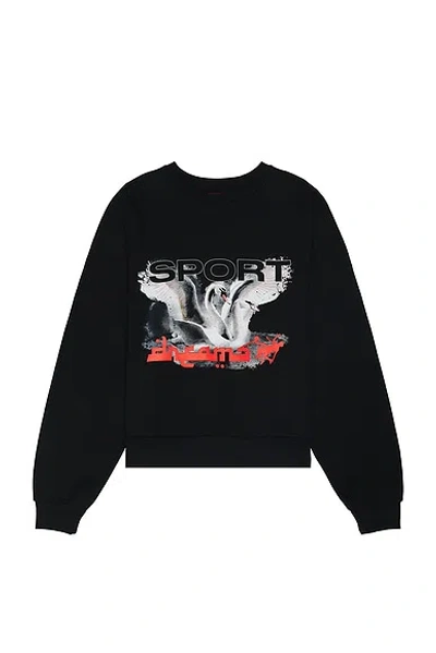 Liberal Youth Ministry Mens Swans Sweatshirt Knit In Black