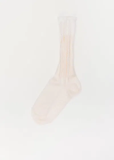 Issey Miyake Churros Socks In Ivory