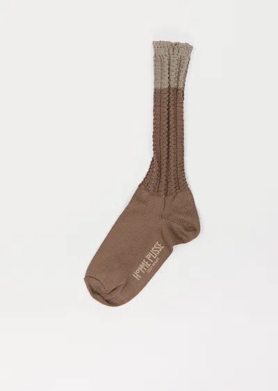Issey Miyake Churros Socks In Rose Brown
