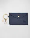 Il Bisonte Keyring Leather Card Holder In Blue