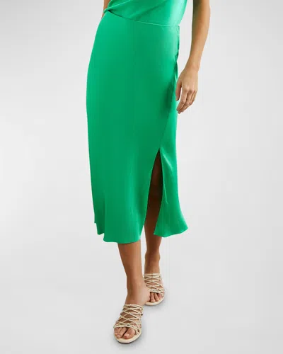 Rails Maya Satin Midi Skirt In Green