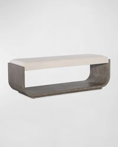 Hooker Furniture Modern Mood Upholstered Bench 56" In Mink
