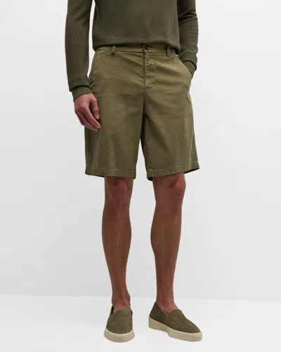 7 For All Mankind Men's Slimmy Chino Shorts In Moss