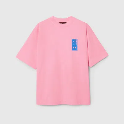 Gucci Pink Jersey T-shirt With Print