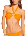 Ramy Brook Marie Halter Bikini Top In Apricot