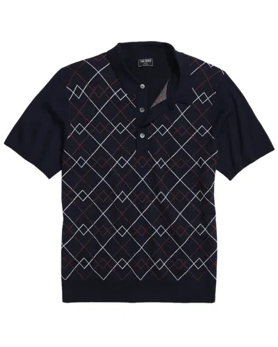 Todd Snyder Wool Polo Shirt In Black