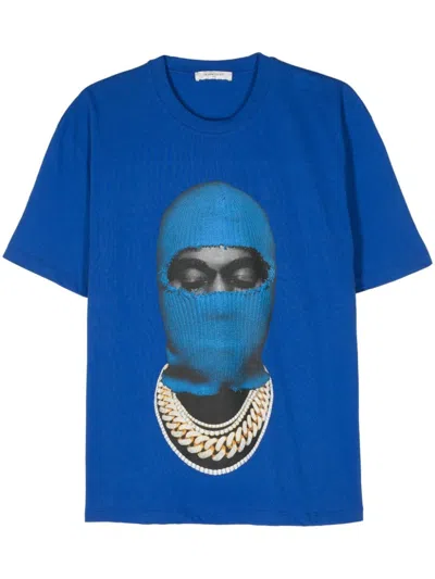 Ih Nom Uh Nit Face-print T-shirt In Blue