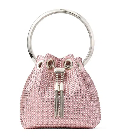 Jimmy Choo Micro Bon Bon Top-handle Bag In Pink