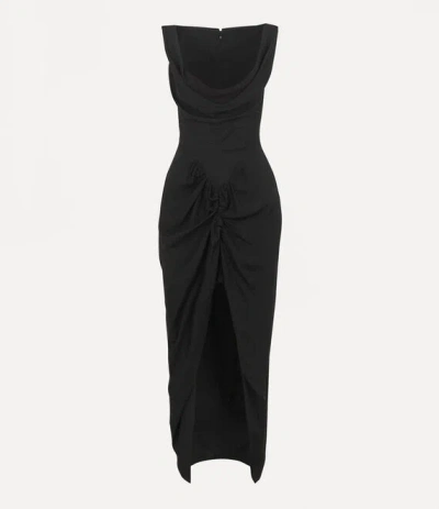 Vivienne Westwood Long Panther Dress In Black