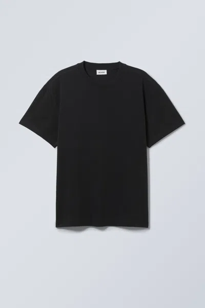 Weekday Oversized Graphic Printed T-shirt In Black