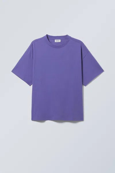 Weekday Great Boxy Heavyweight T-shirt In Blue