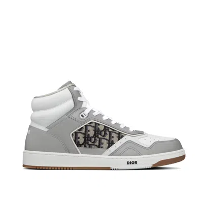 Dior Oblique High-top Sneakers In Gray