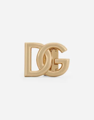 Dolce & Gabbana Metal Dg Buckle In Gold