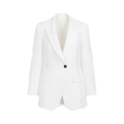 Brunello Cucinelli Viscose Jacket In White