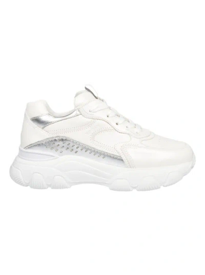 Hogan Leather Hyperactive Sneakers In White