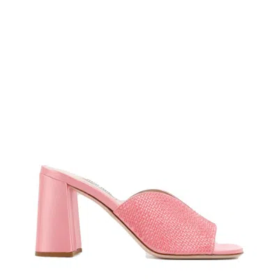 Miu Miu 85 Crystal-embellished Satin Sandals In Pink