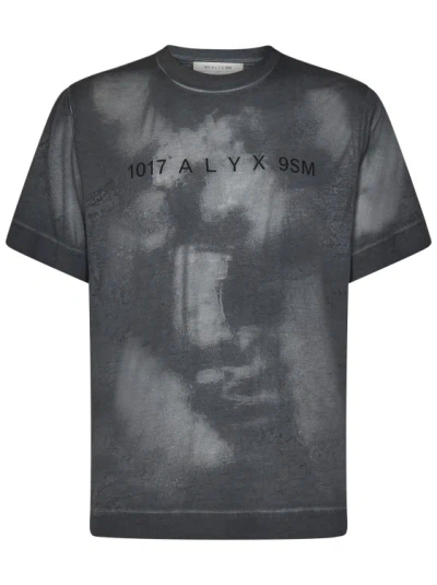 Alyx Graphic-print Cotton-blend T-shirt In Grey