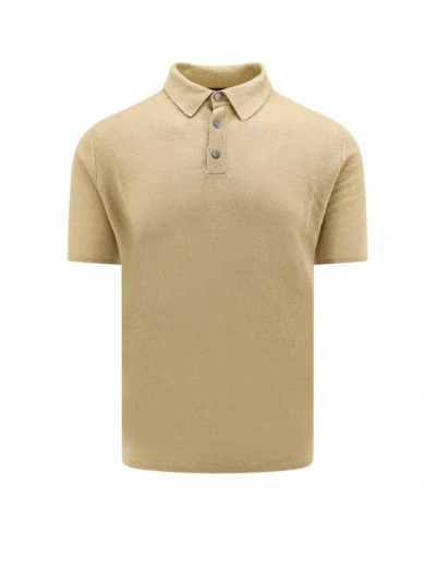 Roberto Collina Polo Shirt In Brown