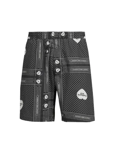 Carhartt Men's Heart Bandana Cotton Shorts In Black