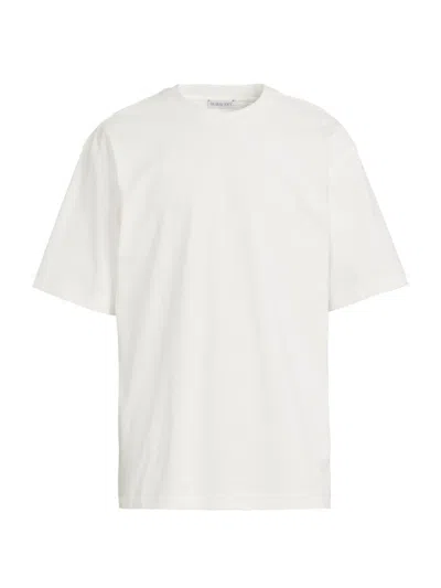 Burberry Off-white Crewneck T-shirt In Salt