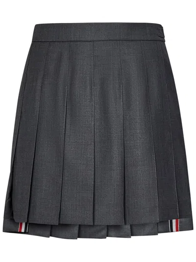 Thom Browne Mini Skirt In Med Grey