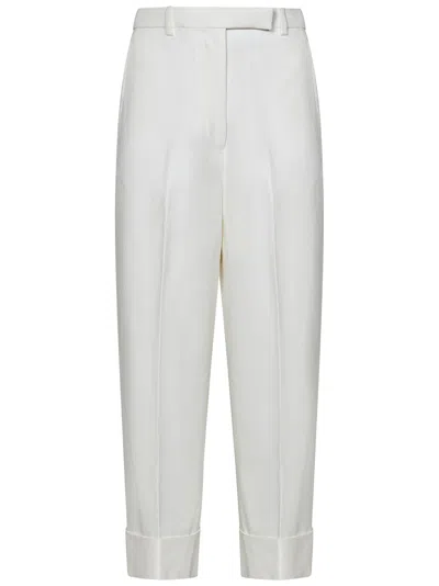 Thom Browne Trousers In White