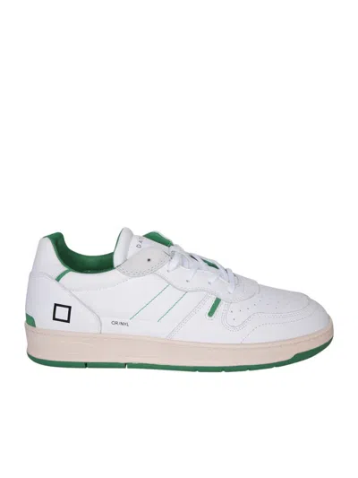 Date D.a.t.e.  Court 2.0 Nylon White Green Sneaker In White-green