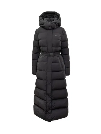Mackage Long Down Jacket With Logo In Black