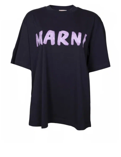 Marni Organic Cotton Jersey T-shirt In Black