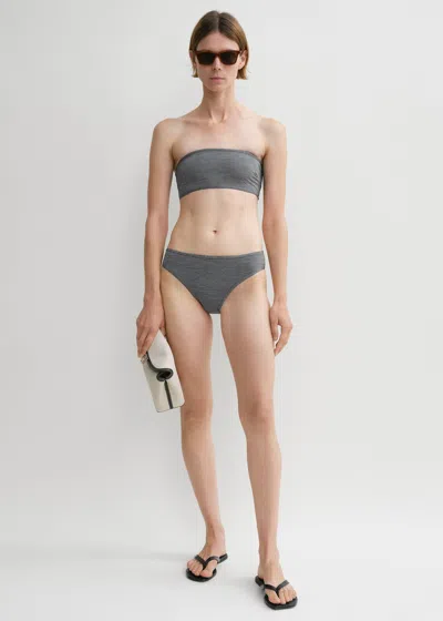 Totême Binding-edge Bikini Bottoms Grey Melange