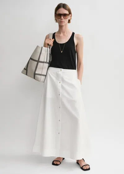 Totême Jacquard Stripe Skirt White