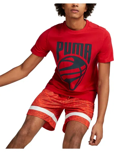 Puma Mens Cotton T-shirt In Red