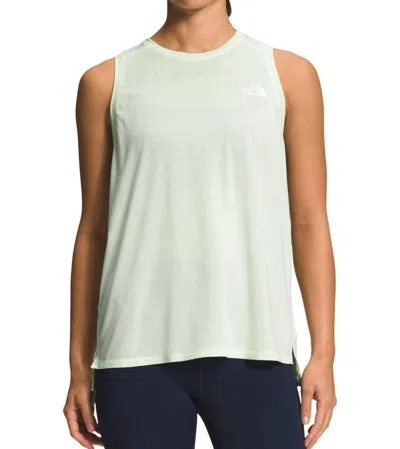 The North Face Wander Slitback Tank Top In Lime Cream Heather In Green