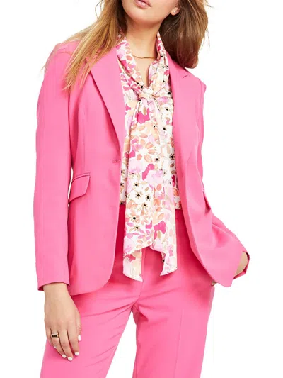Bar Iii Womens Solid Polyester One-button Blazer In Pink