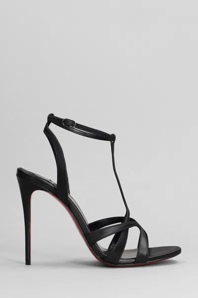 Christian Louboutin Women's Tangueva 125mm Strappy Leather Sandals In Black