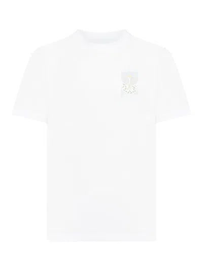Casablanca Tennis Pastelle Cotton T-shirt In White