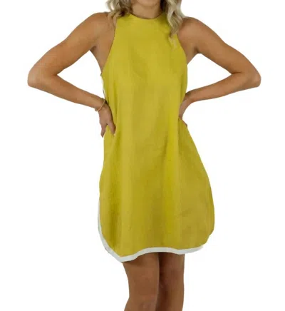 Lanhtropy Iga Dress In Pistachio In Yellow