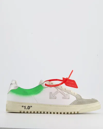 Off-white Off- 2.0 Andleather Trainers With Foil Detail In Green