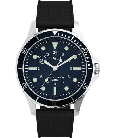 Timex Men's 41mm Rubber Watch Tw2u55700vq In Black
