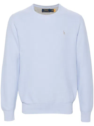Polo Ralph Lauren Polo Pony-embroidered Cotton Jumper In Blue