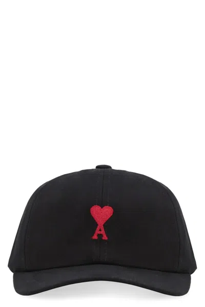 Ami Alexandre Mattiussi Logo Baseball Cap In Black